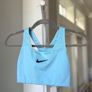 Nike Dri-FIT Swoosh Racerback Sports Bra Ice Blue Size S